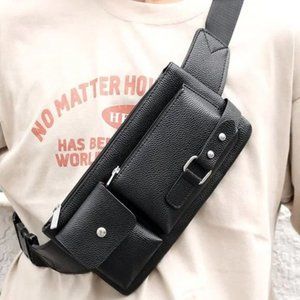 New Men Minimalist Waist Bag for Travel